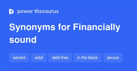 synonym financially sound.